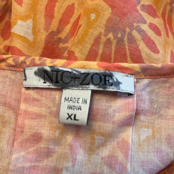NIC + ZOE SWAN RAYS LONG SLEEVE BLOUSE. NWOT. - Picture 5 of 7